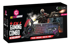 Kit Combo Gamer Teclado + Auricular + Mouse + Pad 4 En 1 HBL-402