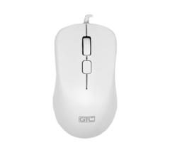 Mouse Optico Gtc Mog-108 Ergonomico Cable Usb Pc Notebook Color Blanco