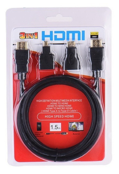 Cable HDMI 3 IN 1 HDTV 1.5m