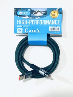 Cable Tipo-C súper resistente 120W TURBO IBEK IK-602