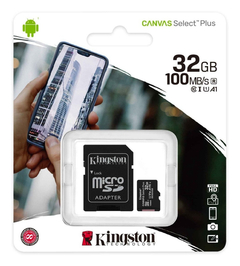 Tarjeta De Memoria Kingston original 32GB 100MB/s Clase10 CANVAS Select Plus