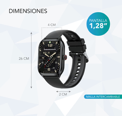 Reloj Smartwatch Nictom Nt07 Negro Nfc Bluetooth Llamadas - Star Mayorista