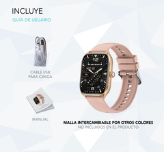 Reloj Smartwatch Nictom Nt07 Rosa Nfc Bluetooth Llamadas en internet