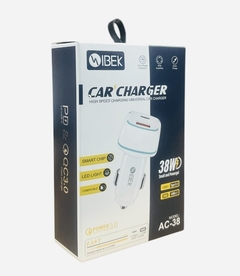 Cargador Cabezal Auto Ibek AC-38 1 Puerto Usb + Tipo C Qualcomm 3.0 38w - comprar online