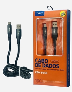 Cable USB Tipo-C datos carga rápida 3.4MAX súper reforzado inova CBO-6040