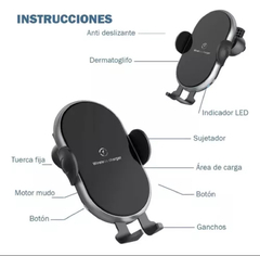 Soporte Celular Carga Inalambrica 15w Apertura Sensor ZC-C6 en internet