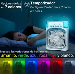 Mini Ventilador aire Fresco con depósito para agua y hielo, color blanco - tienda online