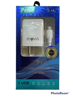 Cargador Inova iPhone 3.1 CON CABLE DESMONTABLE car -2053