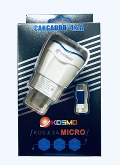 Cargador KOSMO 4.2A V8(Micro USB) Carga Rápida