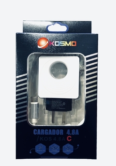 Cargador KOSMO 4.8A LED TIPO-C Carga Rápida