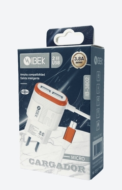 Cargador IBEK V8 ( MICRO ) 3.8A con 2 USB Y CARGA RÁPIDA - comprar online