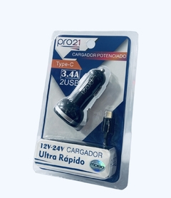 Cargador para auto pro21 3.1A Tipo-C TURBO POWER - comprar online