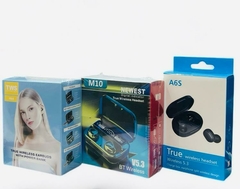 COMBO Auriculares Bluetooth A6S - M10 - F9 PACKx3 (1 de cada)