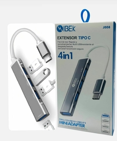 Hub MINI ADAPTADOR Tipo C USB 3.0 mas 3 USB 2.0 4in1 IBEK J008