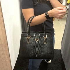 Bolsa verniz preta #2151 - comprar online