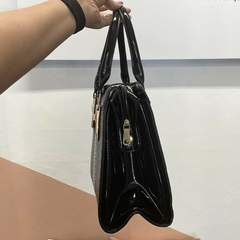 Bolsa verniz preta #2151 - comprar online