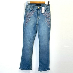 Calça jeans bordada Dudalina #2504