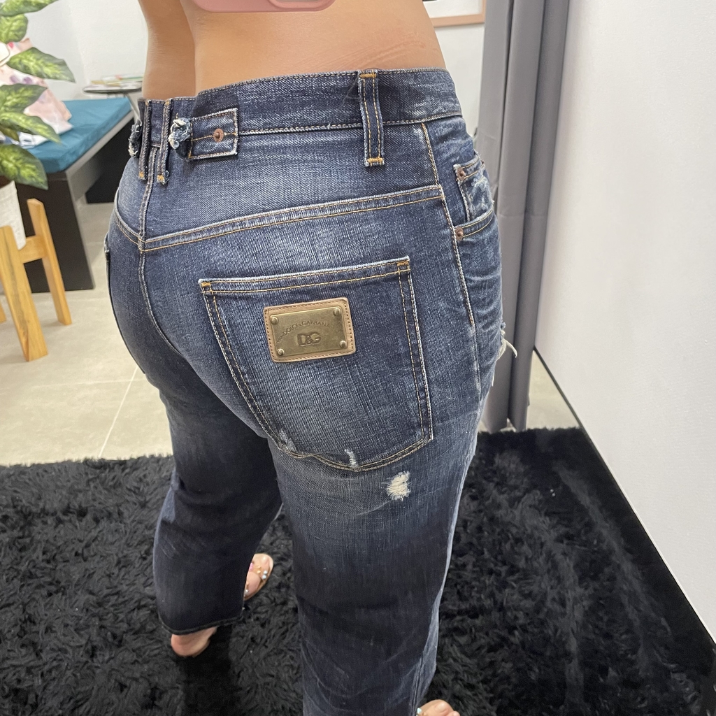 Calça jeans dolce gabbana hot sale feminina