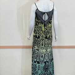 Vestido Longo Animal Print Shoulder #650 - Up Brechó Boutique - Renove Charme e Grife