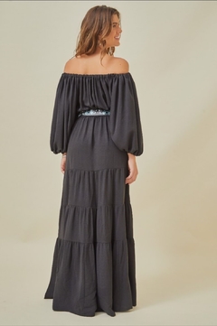 Vestido Longo Milena Preto - comprar online