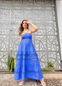 Vestido Midi Perugia Azul - comprar online