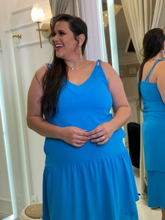 Vestido Longo Marta Azul - comprar online