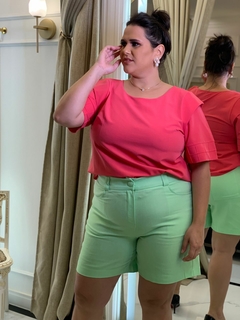 Shorts Sarja Com Bolsos Verde