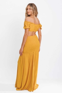 Vestido Ombro a ombro Oceania Amarelo - comprar online