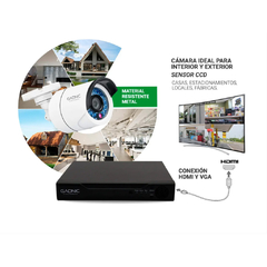 KIT DVR 16 CANALES + 4 CAMARAS CCTV EXTERIOR DSICO 1TB