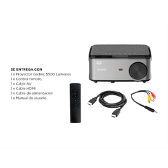 PROYECTOR GADNIC 6000 LUMENES WIFI ANDROID BLUETOOTH
