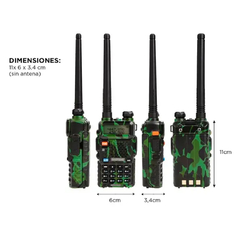 HANDY VHF/UHF BAOFENG UV-5R 8W 128 CANALES CON ACCESORIOS - tienda online