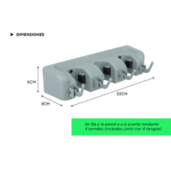 ORGANIZADOR DE ESCOBAS X3 GADNIC - tienda online