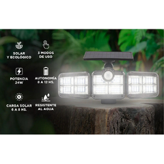 REFLECTOR LED SOLAR GADNIC 24W LUZ FRIA + CONTROL REMOTO - comprar online
