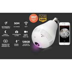 LAMPARA LED CON CAMARA OCULTA FULL HD WIFI - comprar online