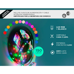 TIRA LED RGB GADNIC 150 LEDS CON CONTROL REMOTO - tienda online