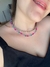 choker Cristais tricolor