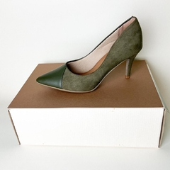 Scarpin Suede - Cor Kaky e Verde / Offline - Ref. S9