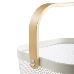 Cesta Metal con Manija de Madera - comprar online