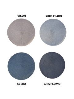 Individual Tejido Pvc Gris Claro - Dorotea Design