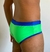 Sunga Slim Neon Green Blue Faixa Tripla na internet