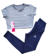 Conjunto Deportivo Leggins Azul y Blusa Corta - PENYLOS - Moda para el deporte
