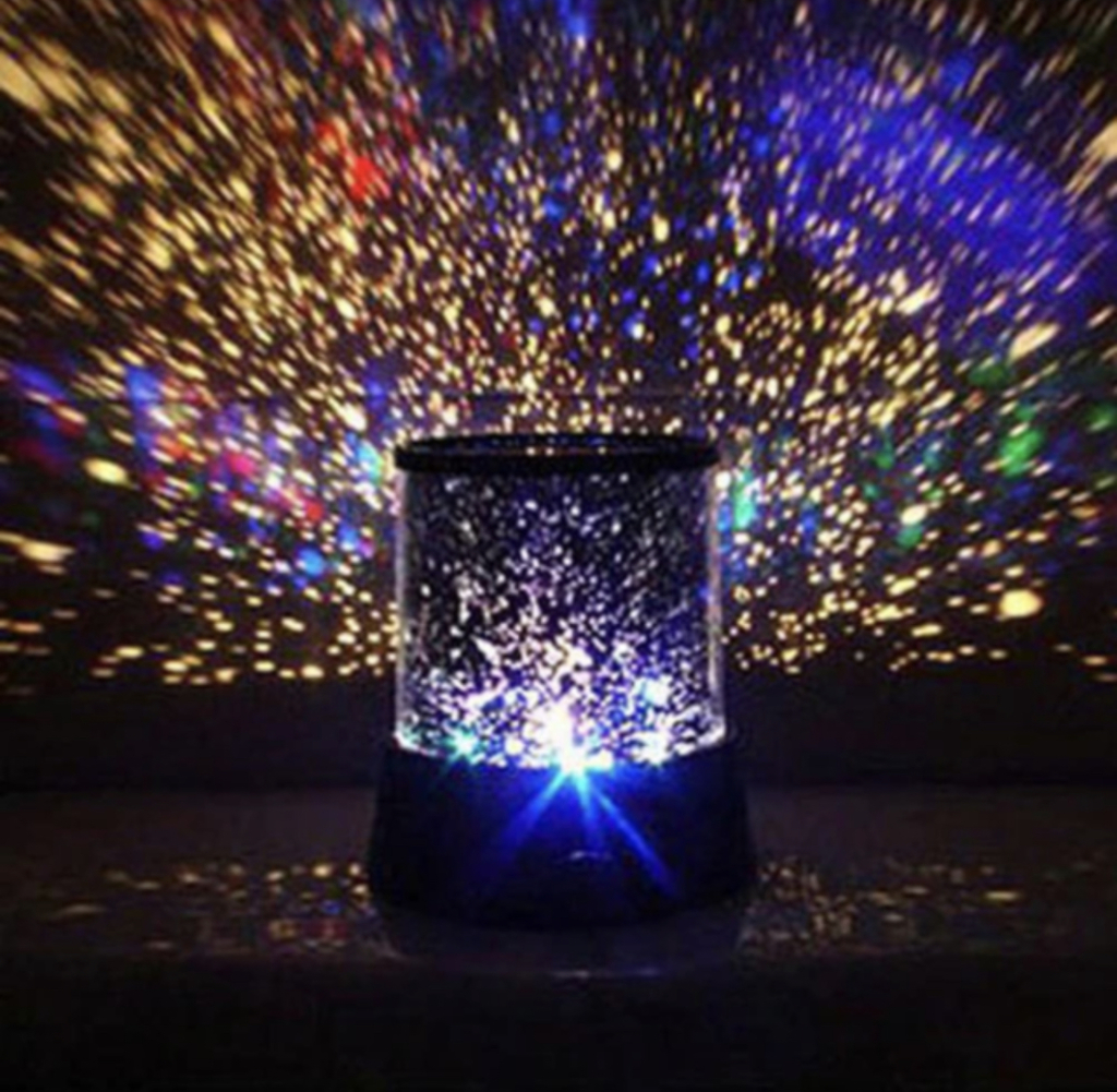 Luz de Noche de estrellas alimentada por USB/batería, lámpara