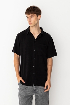 CAMISA NAPOLES LINO NEGRA