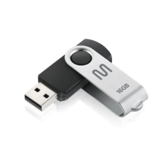 Pen Drive Twist 16GB USB Leitura 10MB/s e Gravação 3MB/s Preto - Multilaser - PD588