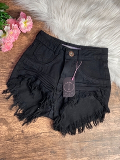 shorts jeans preto