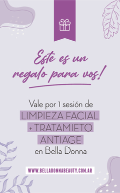 GIFT CARD  LIMPIEZA FACIAL + TRATAMIENTO ANTIAGE en internet