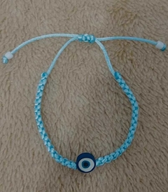 Pulseira macramé ajustável - olho grego - comprar online