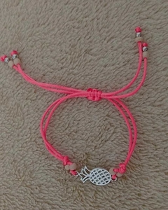 Pulseira macramé ajustável - abacaxi na internet