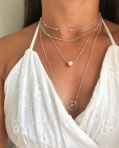 Choker elo de coração na prata 925. na internet