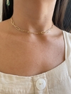 Choker elos corrente na semijoia.